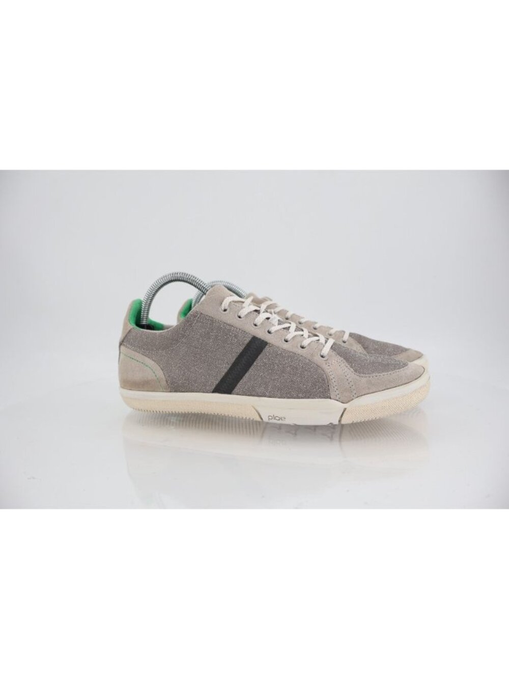 Plae Men's Prospect Sneaker Size 8 Beige Grey Fabric Lace Up Athletic Shoes